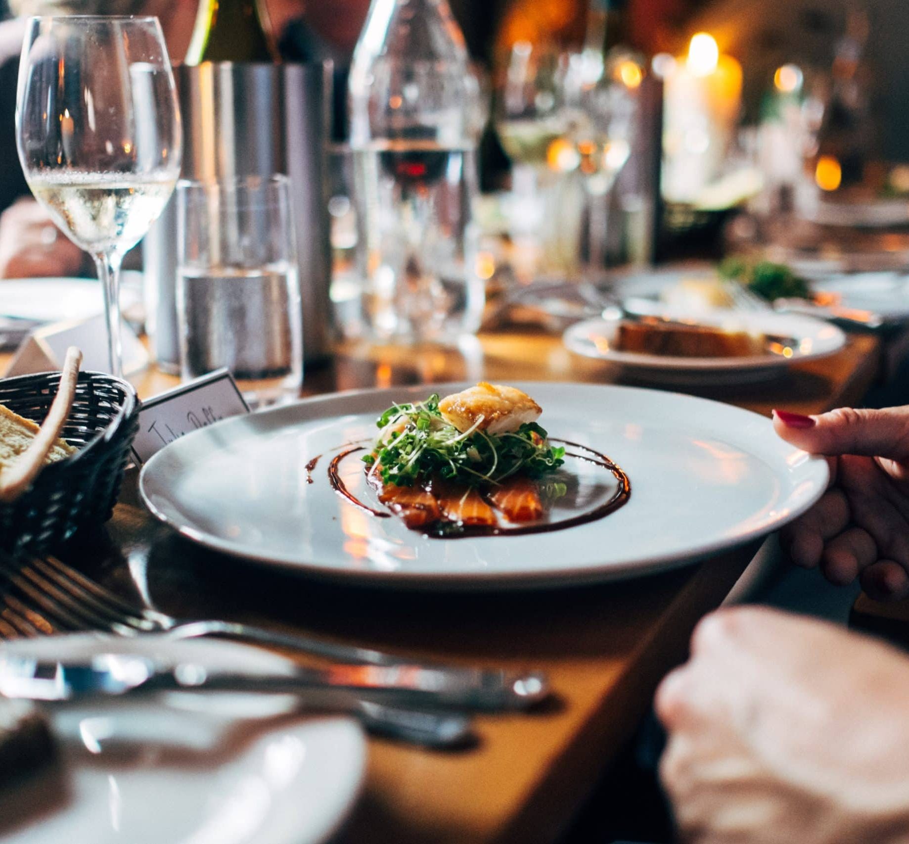 a plate of food on a table